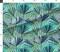 Jungle Palm Tropical Foliage Rainforest Summer Electric Blue Green Large Scale Custom Printed Fabric by Spoonflower Various Fabrics by the Yard or Fat Quarter